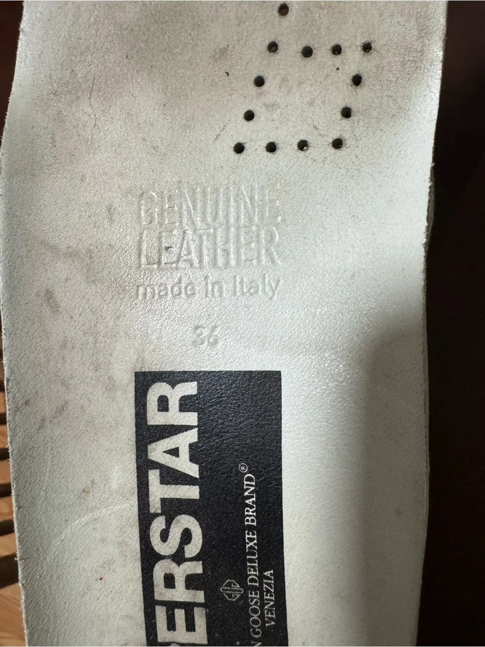 Golden Goose White Leather Insole Sneaker